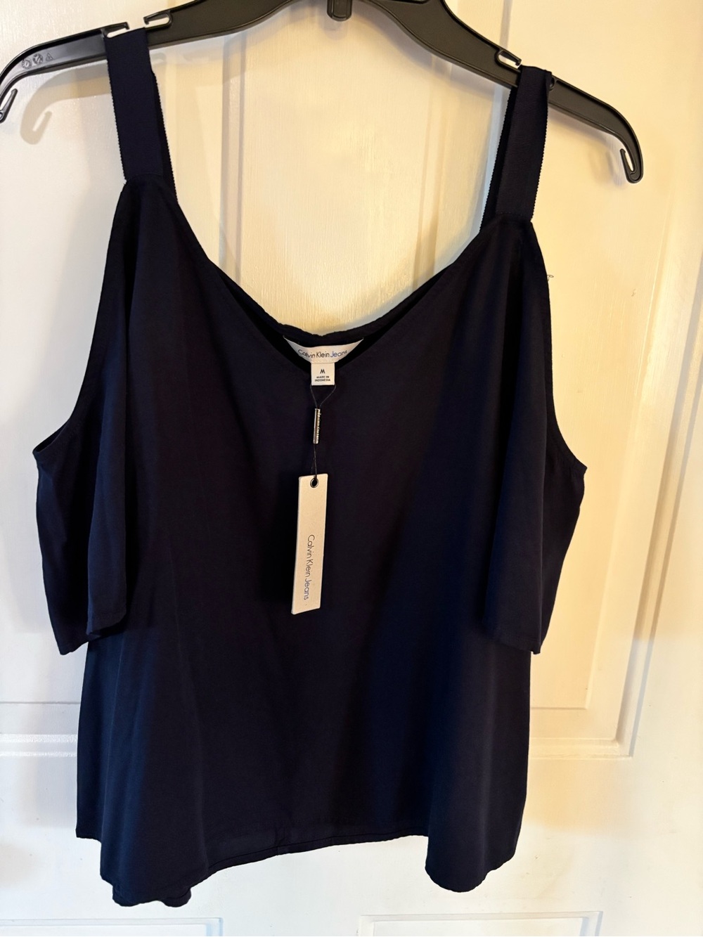 Calvin Klein Navy Cold-Shoulder Camisole Tank